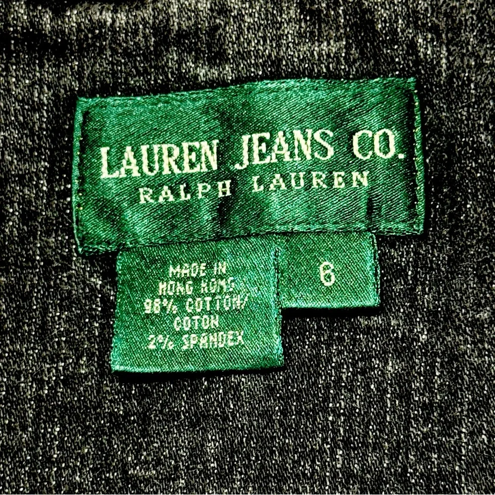 NEW Lauren Jeans by Ralph Lauren‎ Women's Black Denim Jacket Size 6 Perfect - Picture 8 of 8